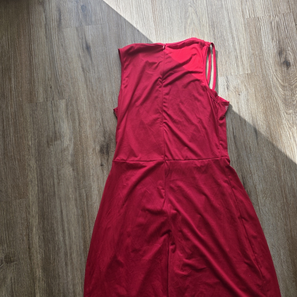 SHEIN Red Beaded Wide-Leg Jumpsuit - Picture 6 of 9